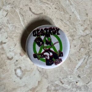 Anarchy punk Mickey Mouse metal button pin.
New.
1 5/8”